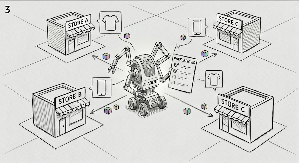 Illustration of shopping proxy